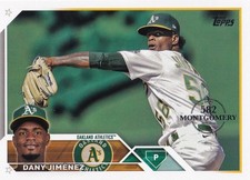 DANY JIMENEZ TOPPS 582 MONTGOMERY CLUB SILVER STAMP A'S ATHLETICS #164 2023 23