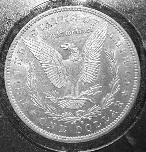 1884-O Morgan Silver Dollar 90% Silver AU Ungraded In Coin Capsule