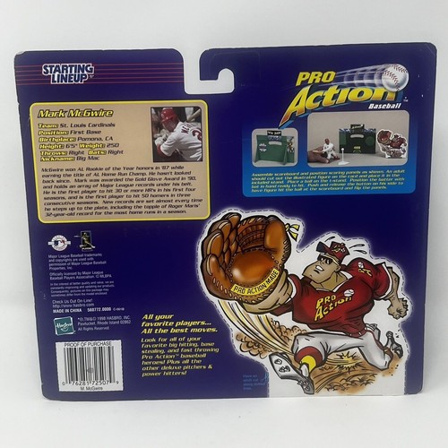 Modellino Mark McGwire Pro Action Starting Lineup 1998 NUOVO SIGILLATO Hasbro! - Foto 9 di 9