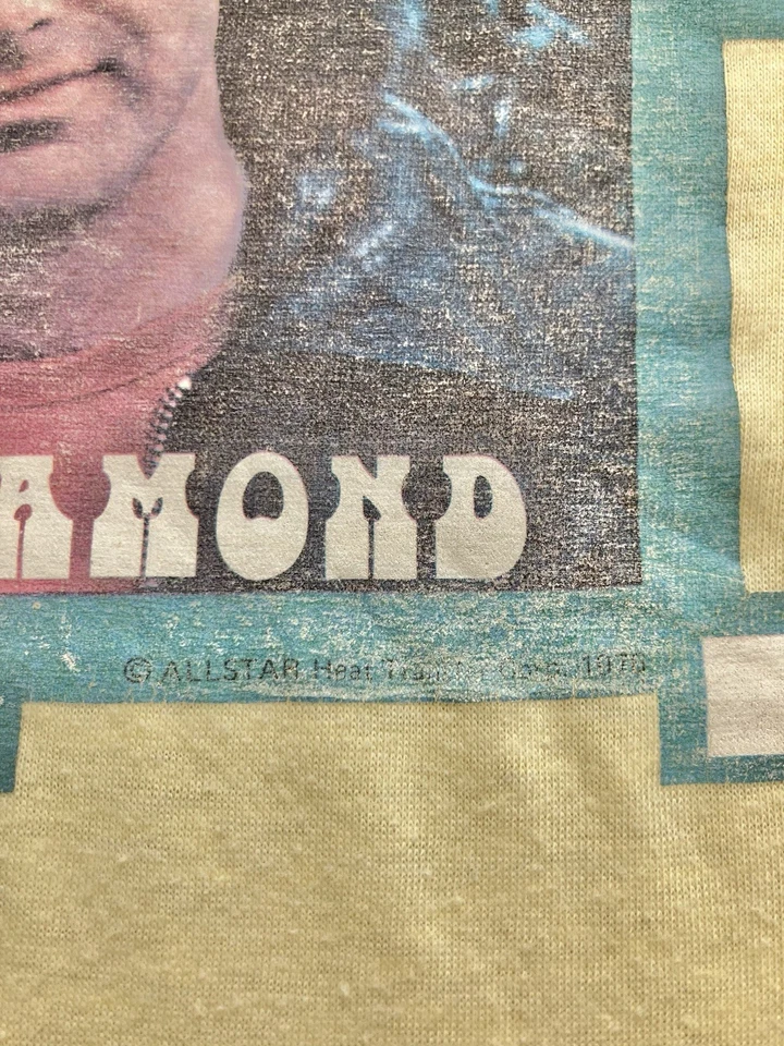 1976 RARE 1 Of 1 On Ebay Vintage Neil Diamond T-Shirt USA Size S 34-36 Yellow - Image 3 of 4