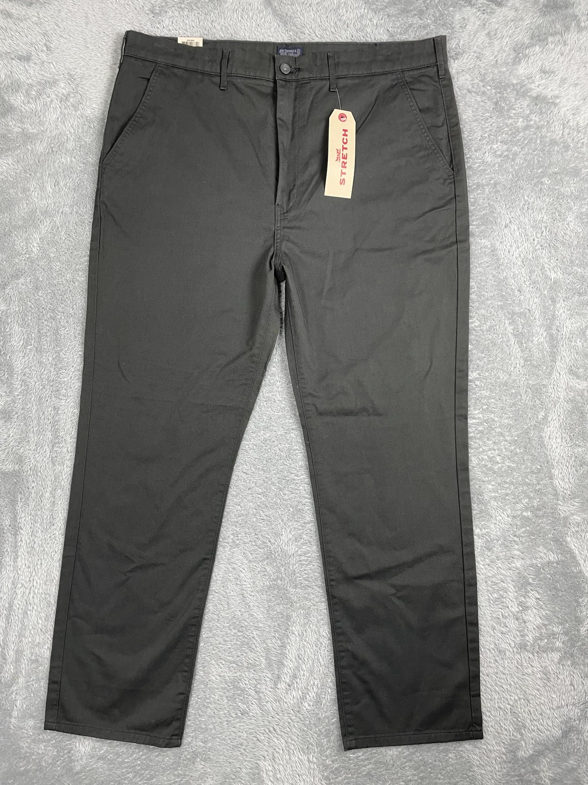 Levi's Straight Chino Pants Mens 40x32 Charcoal Gray Stretch Casual 18201-0036