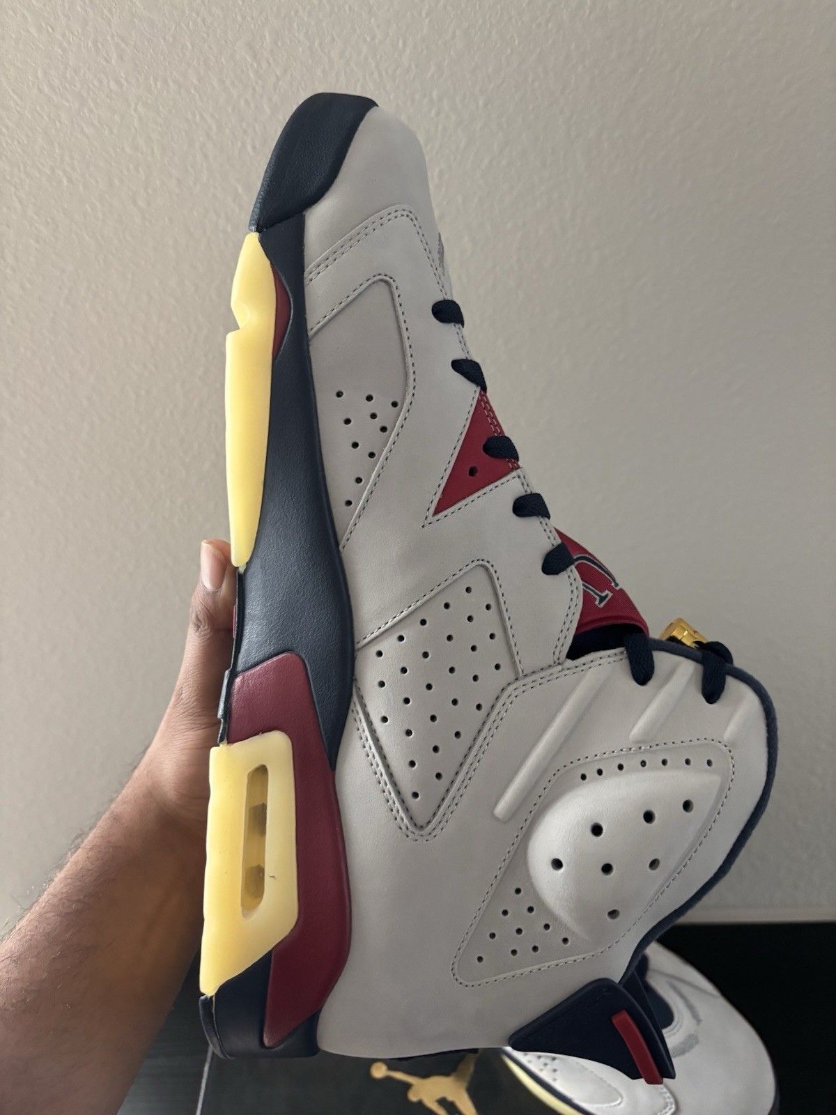 Men’s Size 15 Nike Air Jordan 6 Retro PE Howard University Player Exclusive New image 4
