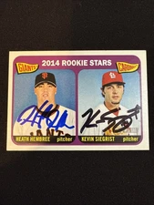2014 Topps Heritage Rookie Stars Hembree/Siegrist Signed Card 282 Autograph Auto
