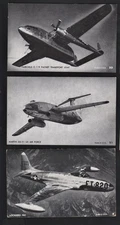 Lot of 3 Vintage Arcade Cards  US Air Force C-119 Martin  XB-51 Lockheed F80
