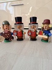 Räuchermännchen Christian Ulbricht Holz Figur Holzfiguren Erzgebirge 4 Stück
