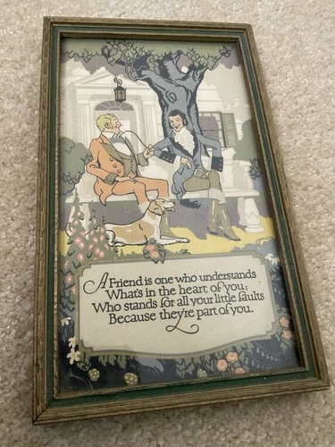 Vintage Gentlemen Cottagecore Colonial Men Friend Framed Wall Art 7.5x4.5 Wealth - product listing photo
