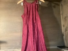 Lulus Burgandy Lace Midi Dress JUNIOR SIZE LARGE NEW NWT SLEEVELESS BACK ZIP