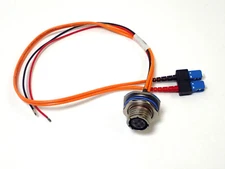 AMPHENOL JD38999/24FC4SN 4 SOCKET CIRCULAR MIL SPEC AIRCRAFT CONNECTOR w/ CABLE