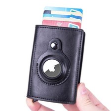 Airtag Wallet Case Leather RFID Credit Card Holder Magnetic Air Tag Cover