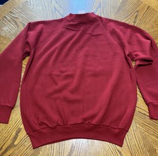Vintage Made In USA Creslan Acrylic Blank Red Crewneck Sweatshirt XL