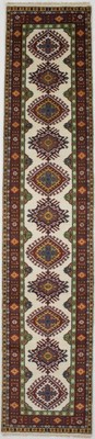 Geometric Tribal Kazak 2'7X12 Oriental Runner Rug Hallway Kitchen Decor Carpet