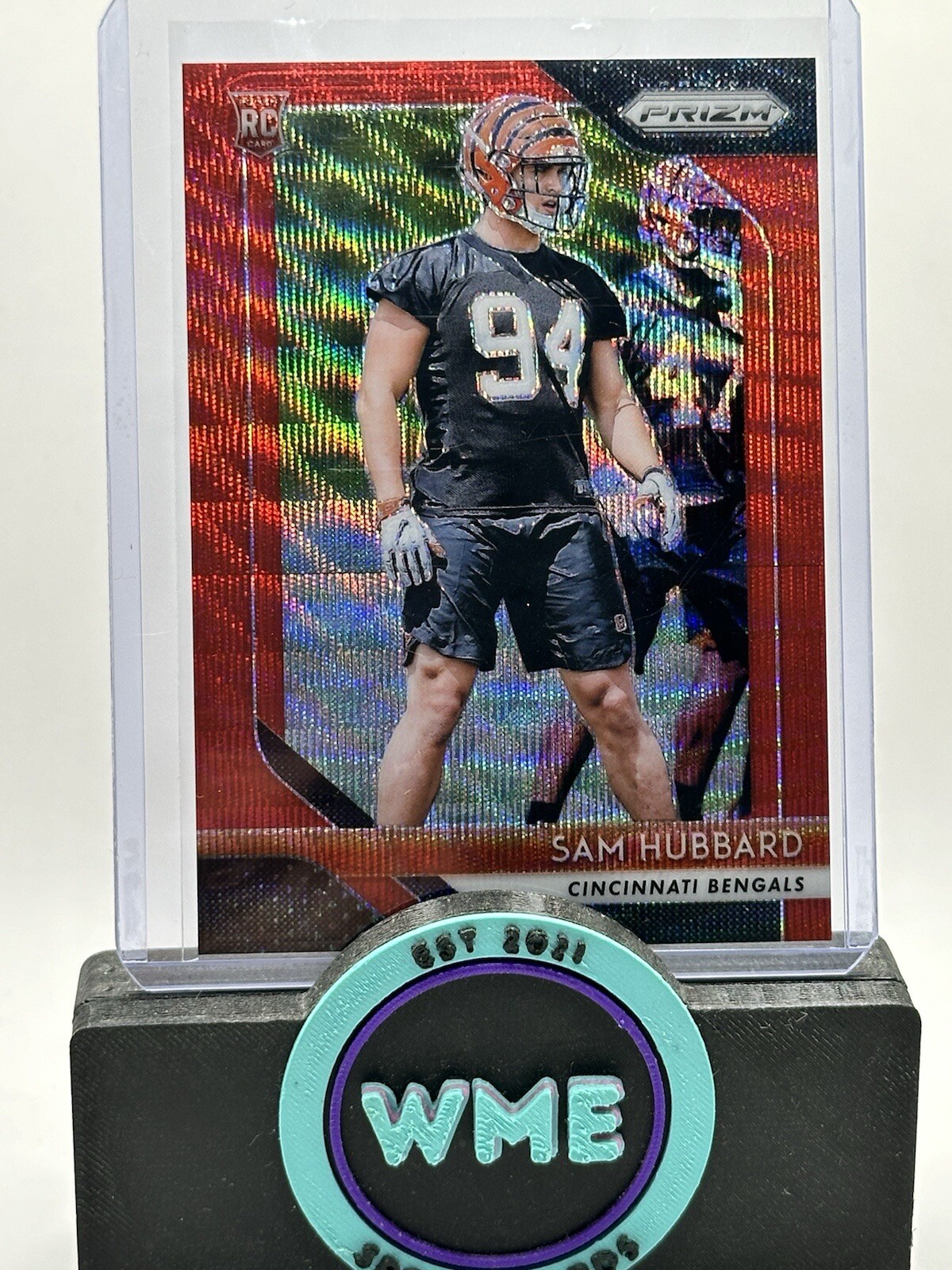 2018 Panini Prizm #266 Sam Hubbard Prizm Red Wave /149 Bengals