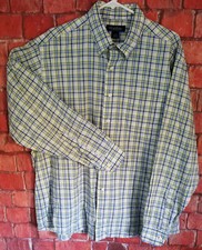 Brooks Brothers Men's Blue Green Plaid Long Sleeve Button Down Shirt Size XL