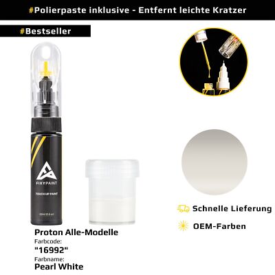 Touch Up Paint Pen For Proton All Models Code: 16992 Pearl White