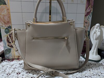 Miztique Designer Collection Beige Satchel, Shoulder Bag or