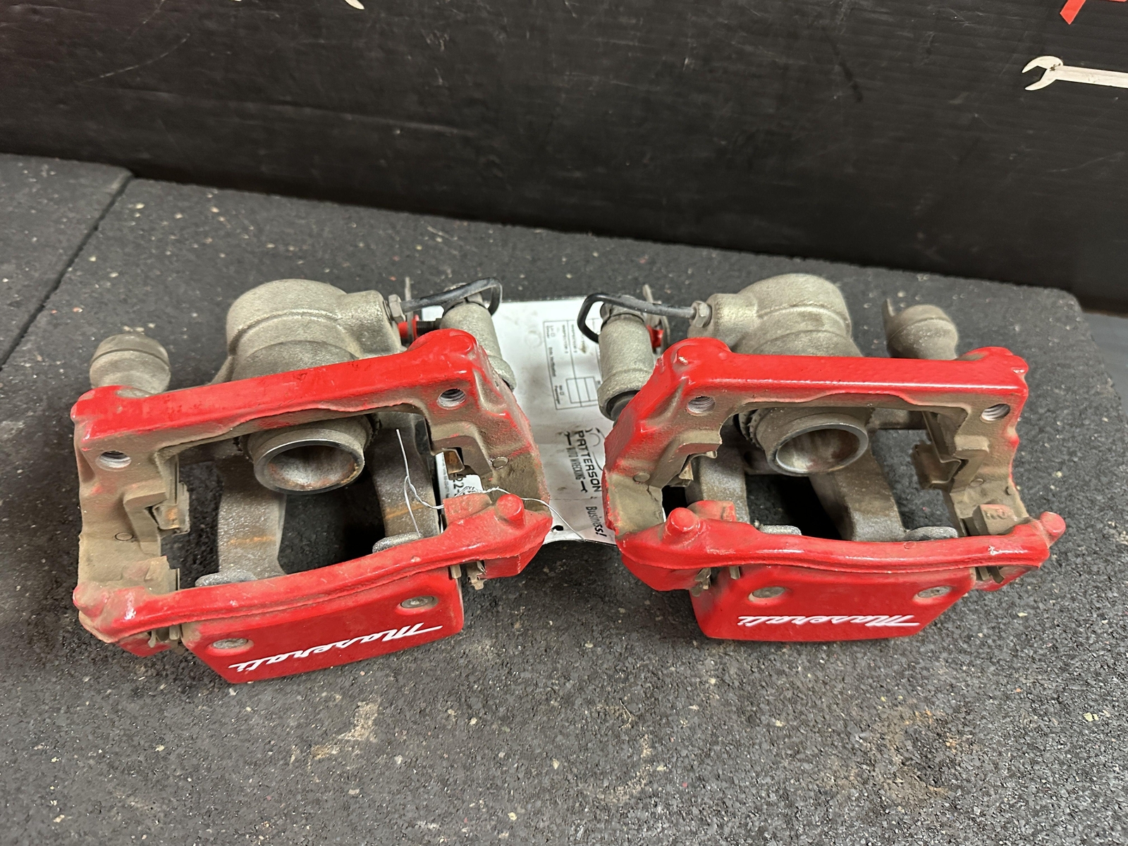 14-17 MASERATI GHIBLI SET OF FRONT AND REAR BREMBO BRAKE CALIPERS RED