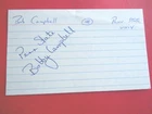 Bobby Campbell - Autographed 3" X 5" Index Card - Penn State - halfback