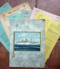 Menu and Daily Programs M.S. Italia 1957 (Art.4673)