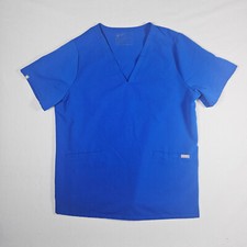 FIGS Casma Scrub Top Woman 2XL XXL Blue Technical Collection 2 Pocket V-Neck
