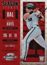 2018 Panini Chronicles #2 Austin Hays Contenders Optic Ruby Wave #/199