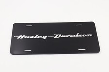 Harley-Davidson Text Black Laser Acrylic License Plate for Cars