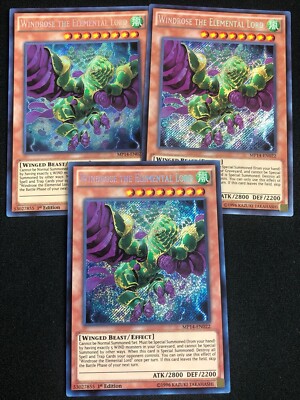 YUGIOH WINDROSE THE ELEMENTAL LORD MP14-EN022 1ST SECRET X3 NM