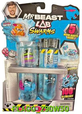NEW! MR BEAST LAB SWARMS 5 Micro Beasts Lab Pack 1'' Figures Wave 2 ***READ***