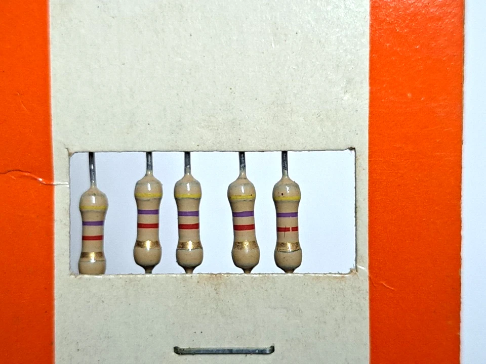 Archer Radio Shack resistor1/4 watt, 5% Tol., 4.7K OHM, Cat. No. 271-1330, NOS - Image 4 of 4