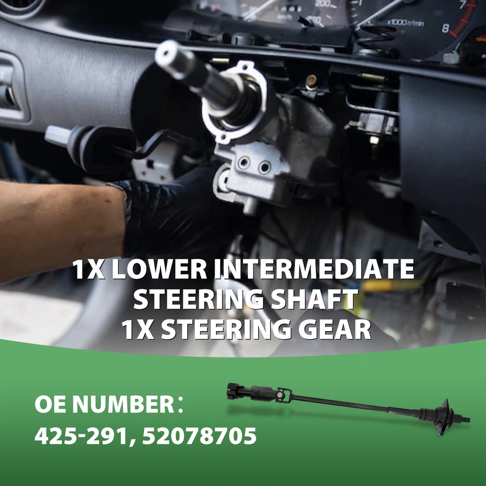 Eje de dirección inferior con engranaje de dirección para Jeep TJ Wrangler 1997-1999 52078705 Foto 3 de 4