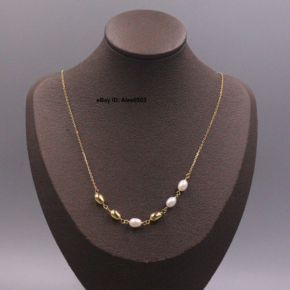 ネックレス・ペンダント murmur [925silver]Petit oval pearl necklace Ovalpearlneckonhand_grande.jpg