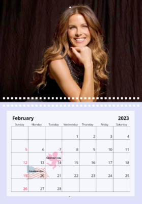 KATE BECKINSALE 2023 Wall Calendar | eBay