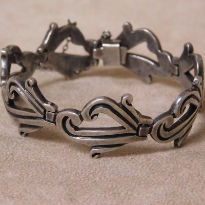 Vintage Taxco Sterling Silver Link Bracelet + | eBay