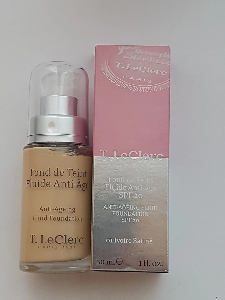 T.LeClerc Anti-Ageing Fluid Foundation 01 Ivoire Satine SPF20 (ivory satin) - Image 4 of 4