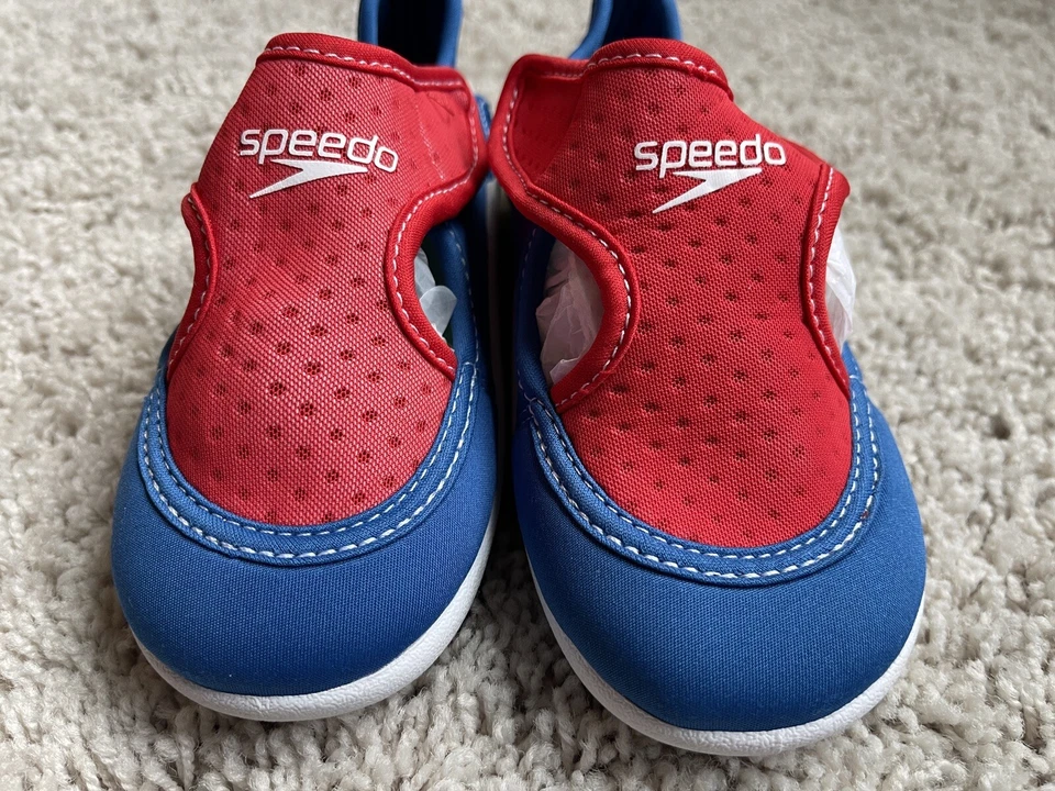 Zapatos de Agua Híbridos SPEEDO Original Surfwalker Talla XL 10-12 Niño Rojo Blanco Azul Foto 4 de 4