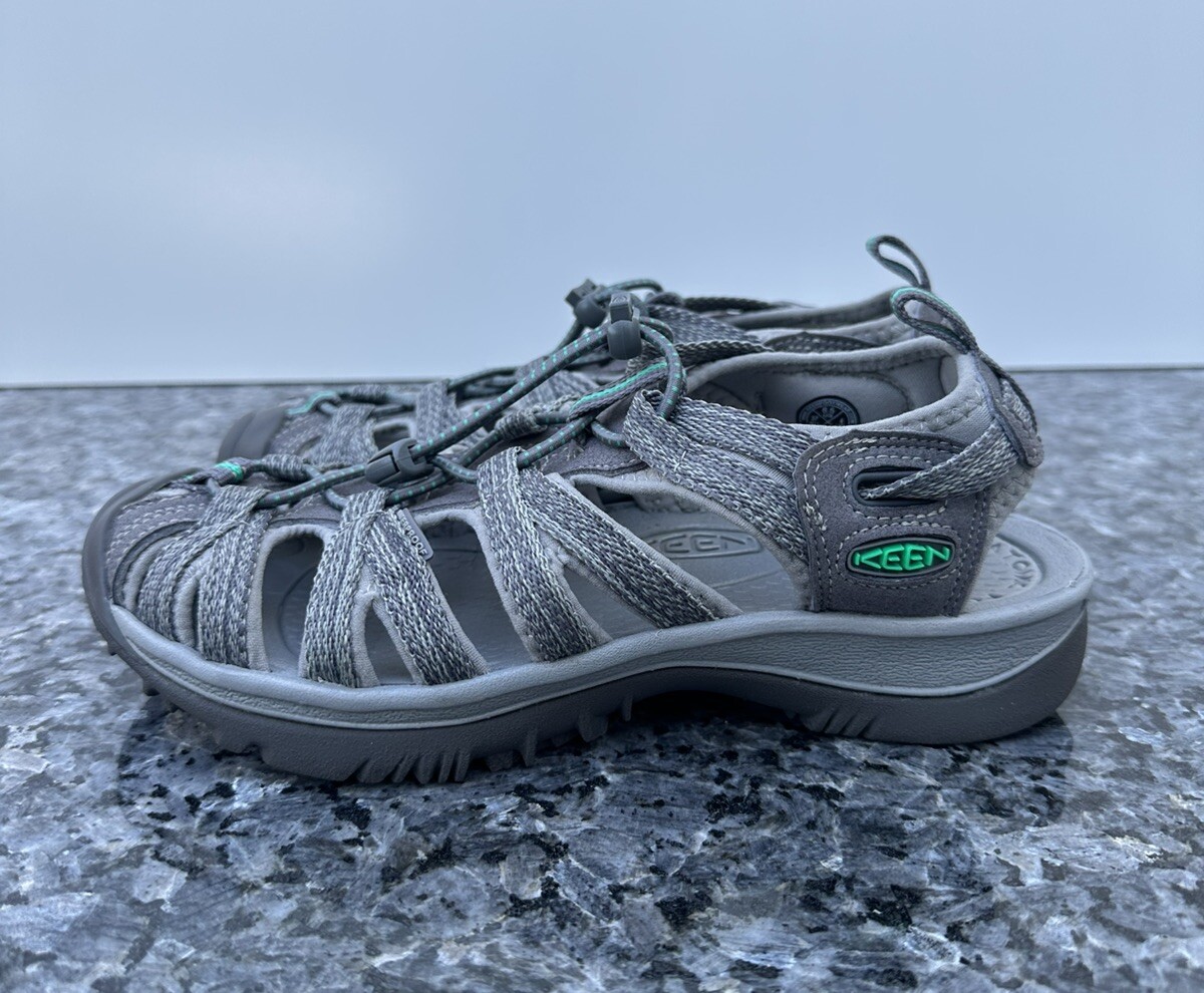 Keen Whisper sandalo escursionismo sport grigio medio verde pavone donna 6 5