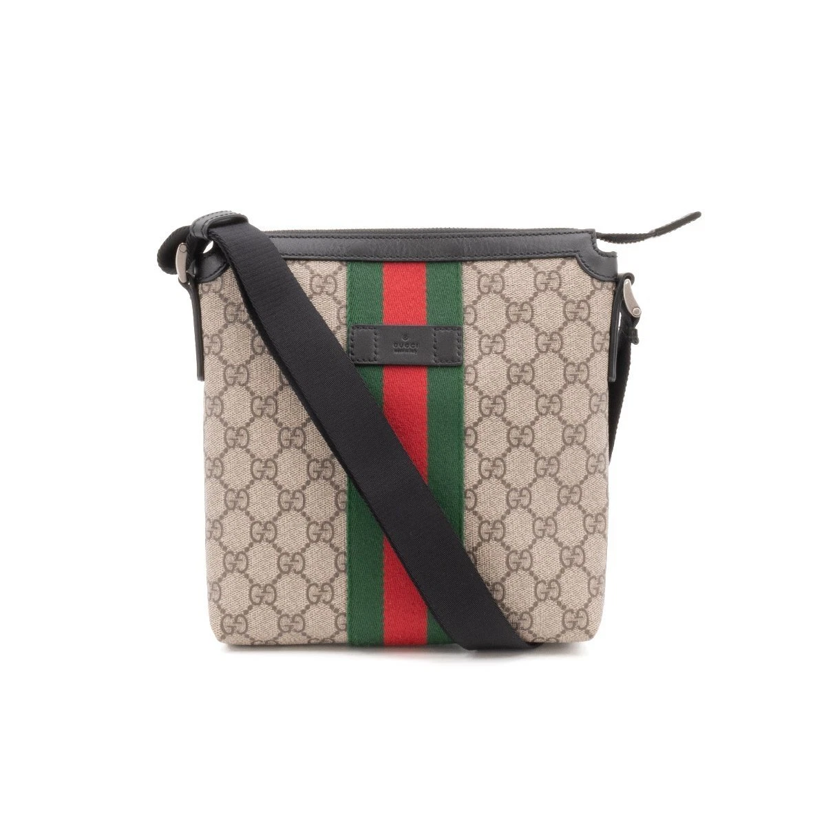 GUCCI GG Supreme Shoulder Bag 471454 Messenger Canvas Leather