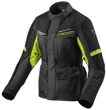 GIACCA DONNA LADIES MOTO REV'IT REVIT OUTBACK 3 STRATI NERO GIALLO FLUO TG 36 40
