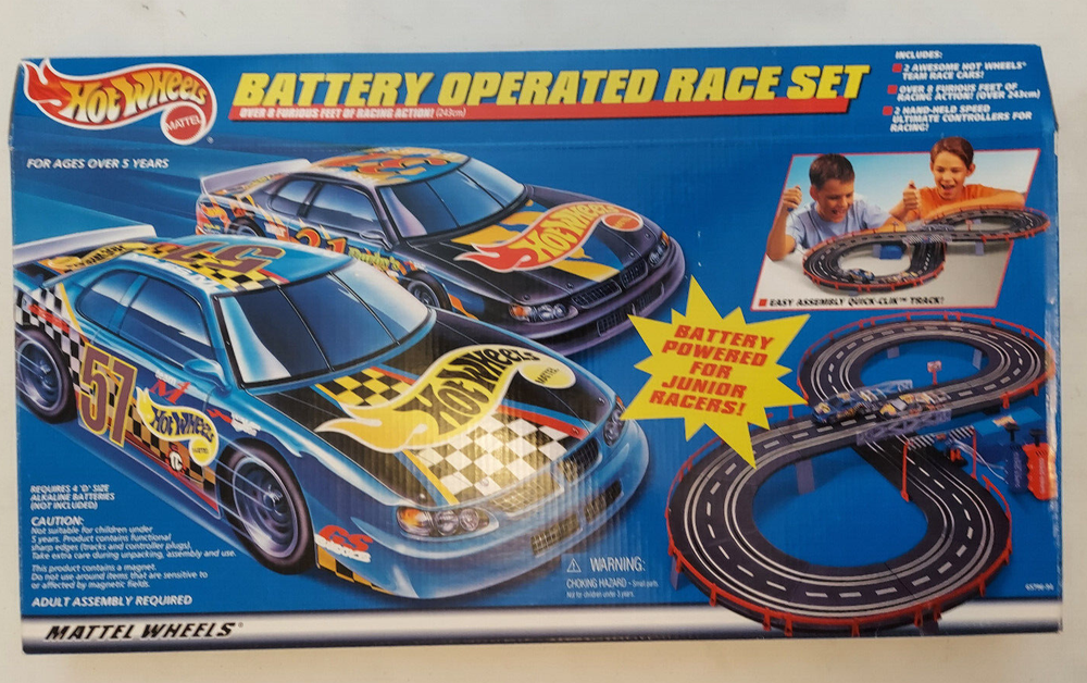 2000 Mattel Hot Wheels Battery-Powered Race Set New in Box  