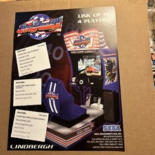 ORIGINAL 11- 8” arcade video game AD FLYER 2008 Sega Race Tv Lindbergh System image