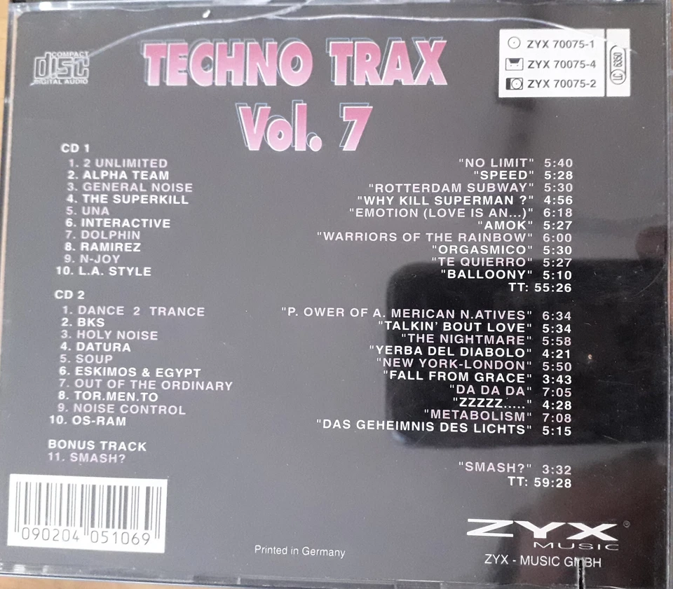 Techno Trax Vol.7 | CD | Zustand sehr gut, CD-Hülle hat ein paar Beschädigungen - Bild 2 von 2