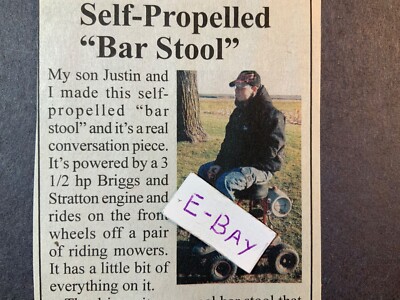 2005 Magazine Article. Math Schmitz. Richmond, MN. Bar Stool Tractor
