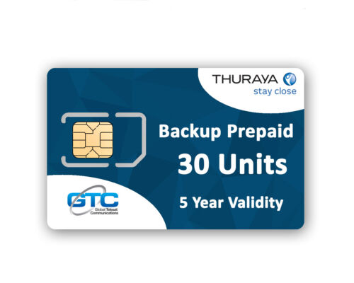 Thuraya Satellite Prepaid Backup SIM card with 30 Units Valid for 5 Years - Afbeelding 1 van 2
