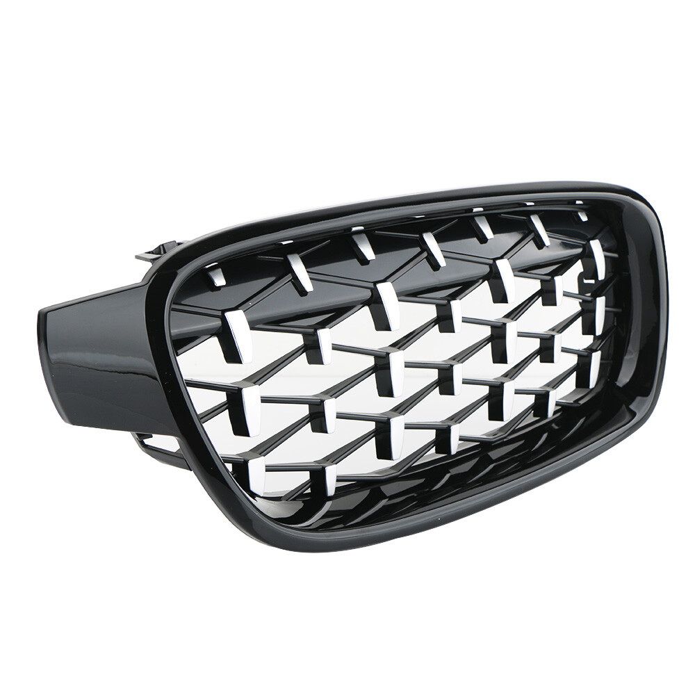 Front Kidney Grille For BMW 3 Series F30 F31 2012-2018 - Black Diamond Mesh Grill
