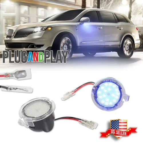 Ice Blue LED Side Mirror Puddle Lights For Ford F150 Explorer Expedition Taurus