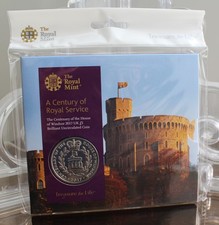 2017 Centenary House of Windsor UK £5 Five Pounds Coin BU Royal Mint Sealed Pack