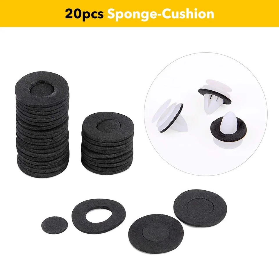 448 piezas Remaches de sujeción de plástico Guardabarros Parachoques Clips de empuje + Herramienta de extracción para Chevy Foto 3 de 4