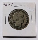 1901-P Barber Half Dollar, 90% Silver, Subtle Pleasant Toning