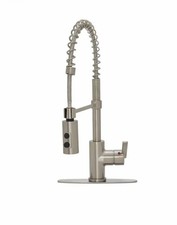 Commercial Style Pull Down Kitchen Faucet Stainless Steel Flynt New 1452262