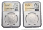 2024 Fine Silver Peace Dollar Coins MS69 NGC First Releases 2 pc Uncirculated