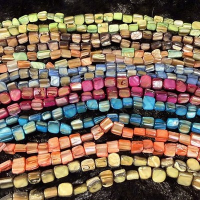 16 strands  Colorful Natural Seashell Chip Beads Irregular Loose Bead Craft 16  